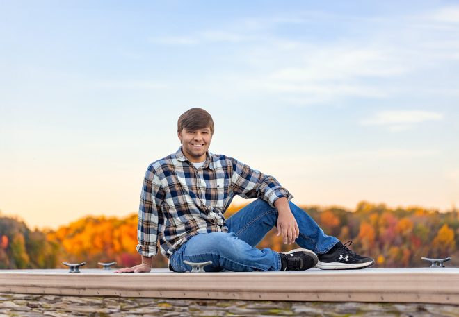 Vincent Blahut Senior Portraits from South Carroll High School | Photo Session at Piney Run Park in Sykesville, MD | Kelly Heck Photographpy