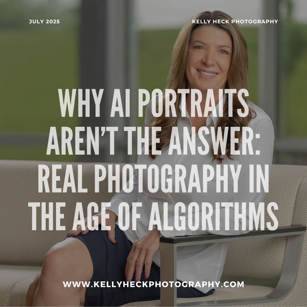 Why AI Portraits Aren’t the Answer: The Case for Real Photography in the Age of Algorithms by Kelly Heck Photography