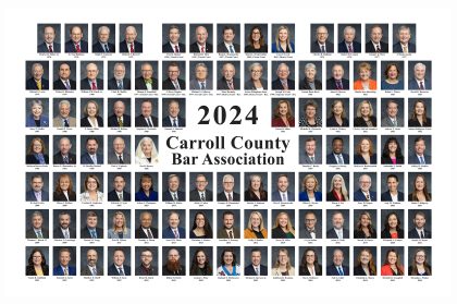 Carroll County Bar Association 2024 Membership Portrait